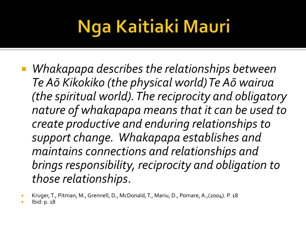 whakapapa describes the relationships between