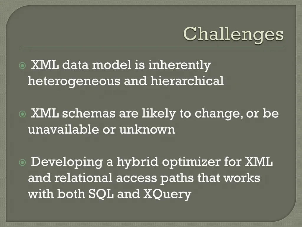 xml data model is inherently heterogeneous