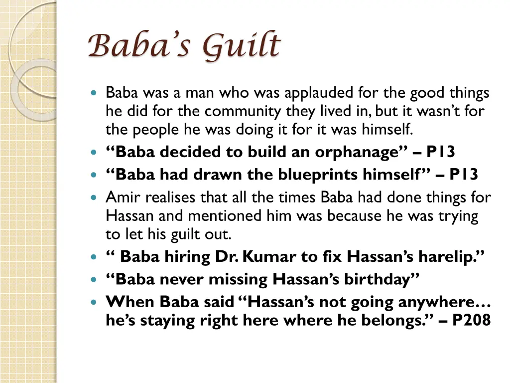 baba s guilt