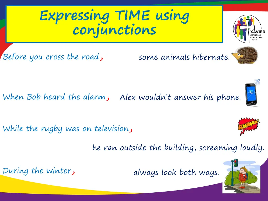 expressing time using conjunctions before