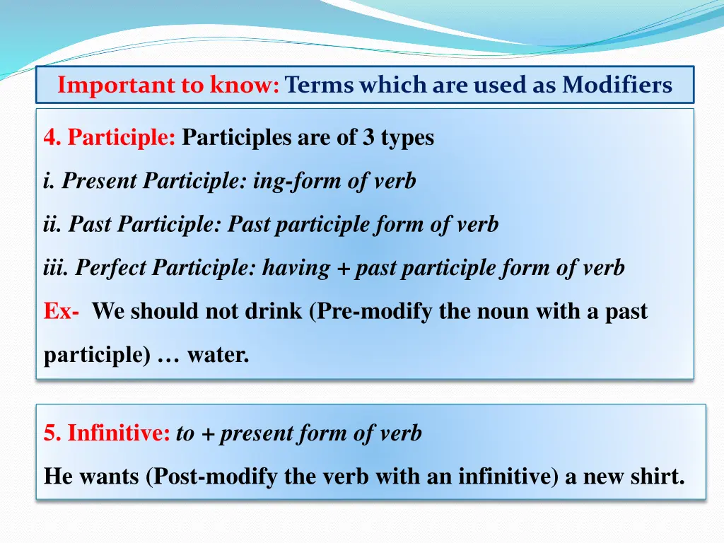 important to know terms which are used 2