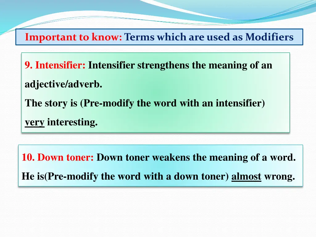 important to know terms which are used 4