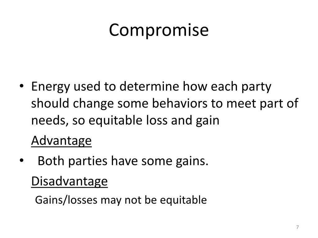 compromise