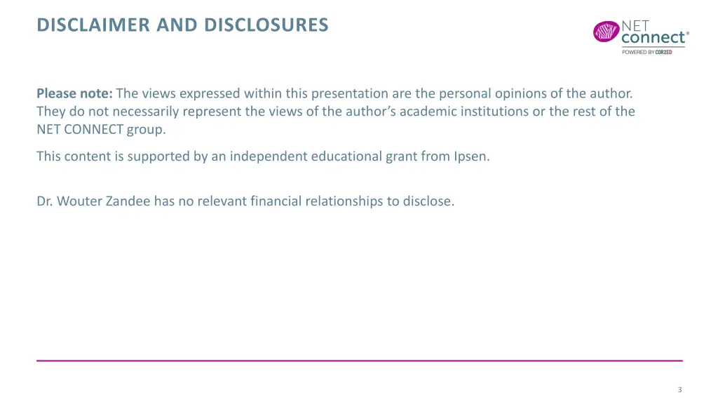 disclaimer and disclosures