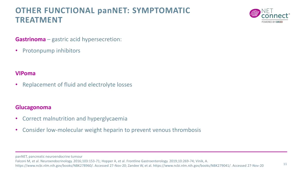 other functional pannet symptomatic treatment