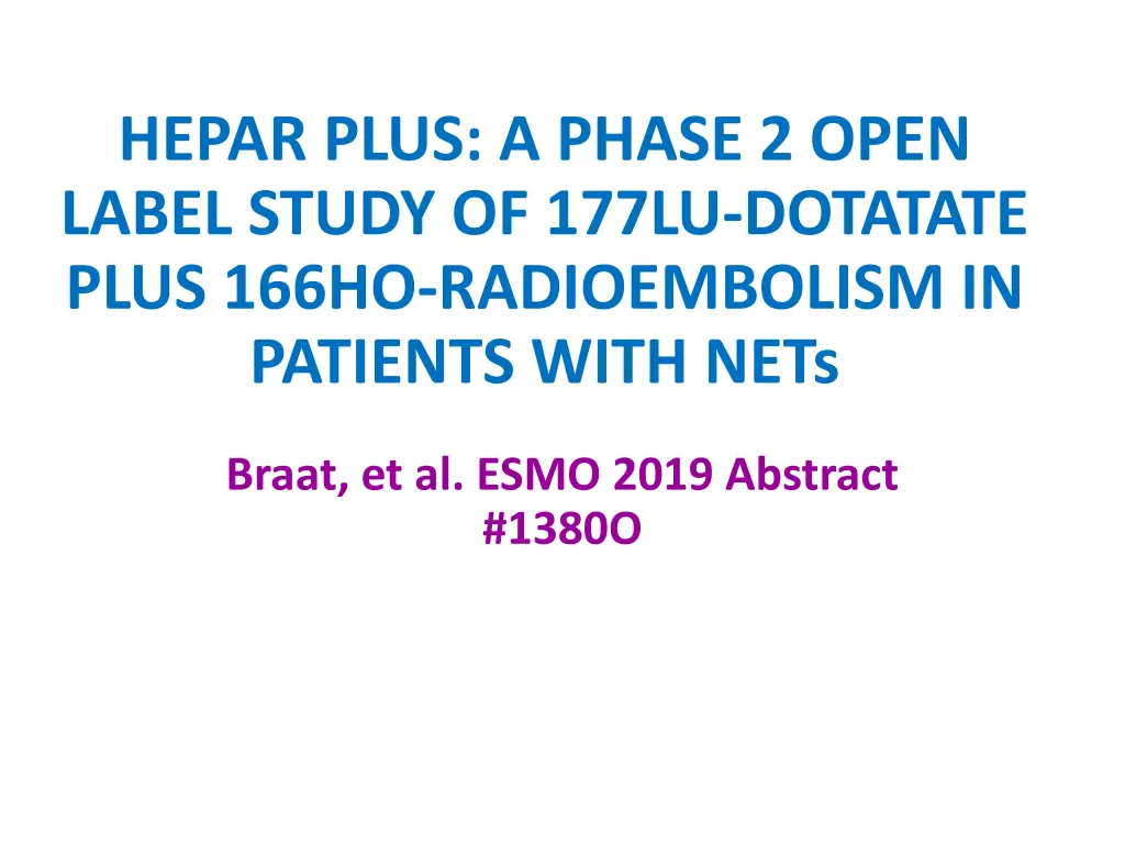 hepar plus a phase 2 open label study of 177lu