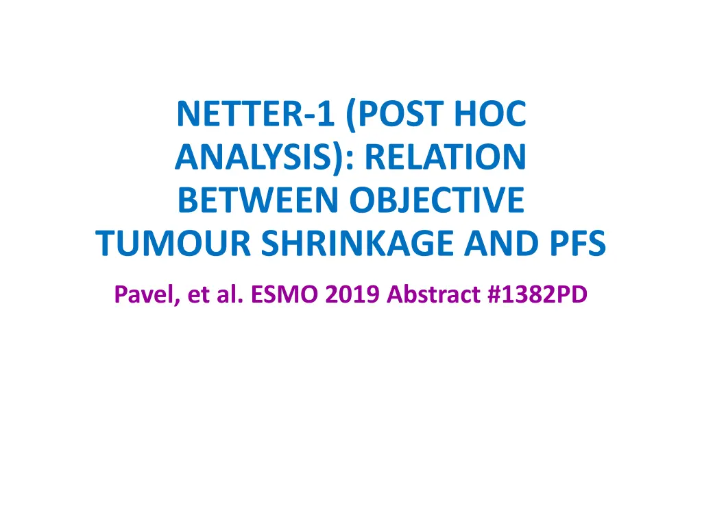 netter 1 post hoc analysis relation between