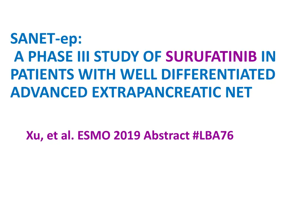 sanet ep a phase iii study of surufatinib