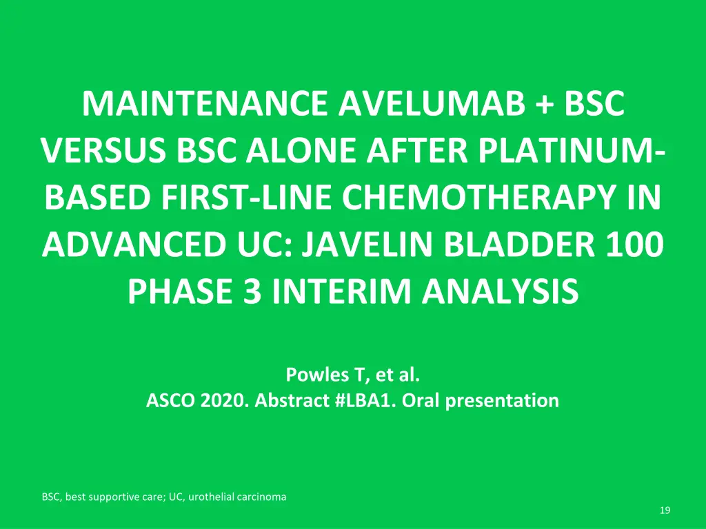 maintenance avelumab bsc versus bsc alone after