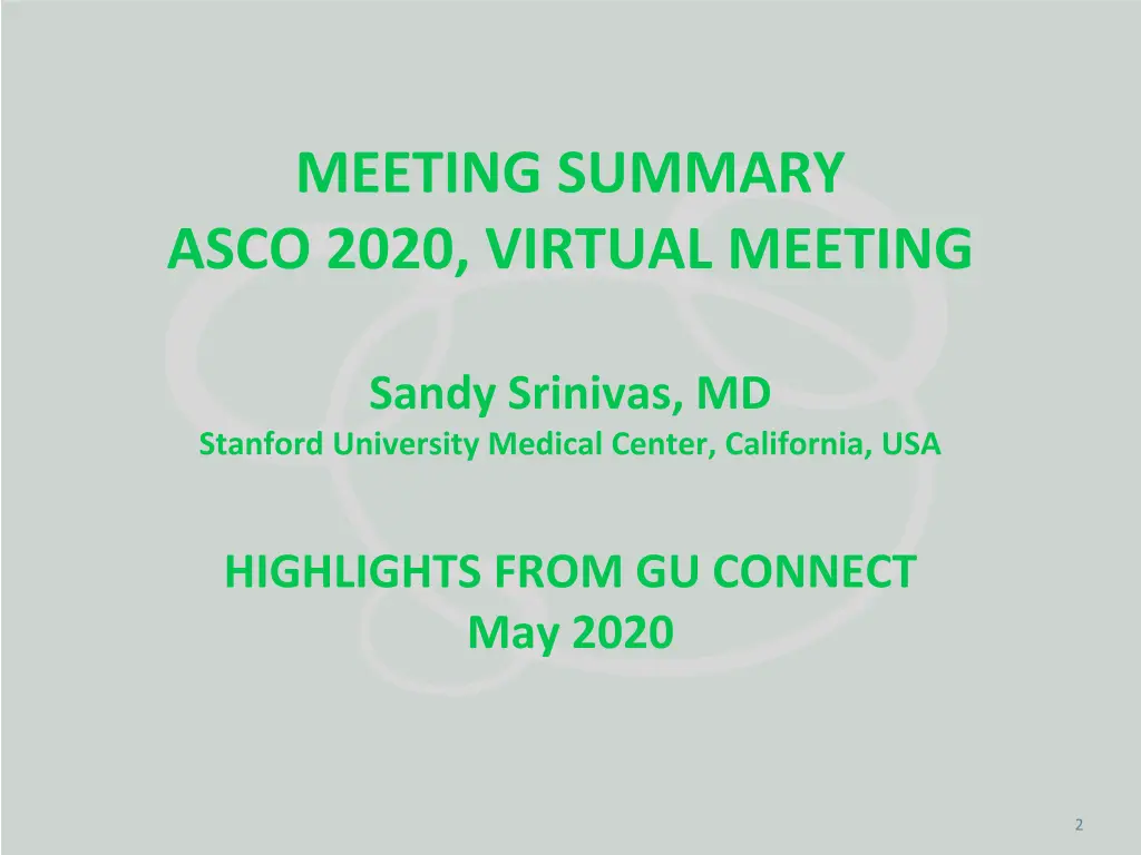 meeting summary asco 2020 virtual meeting