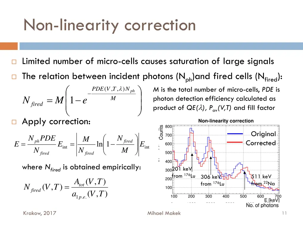 non linearity correction