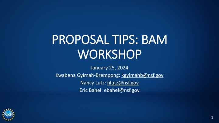 proposal tips bam proposal tips bam workshop