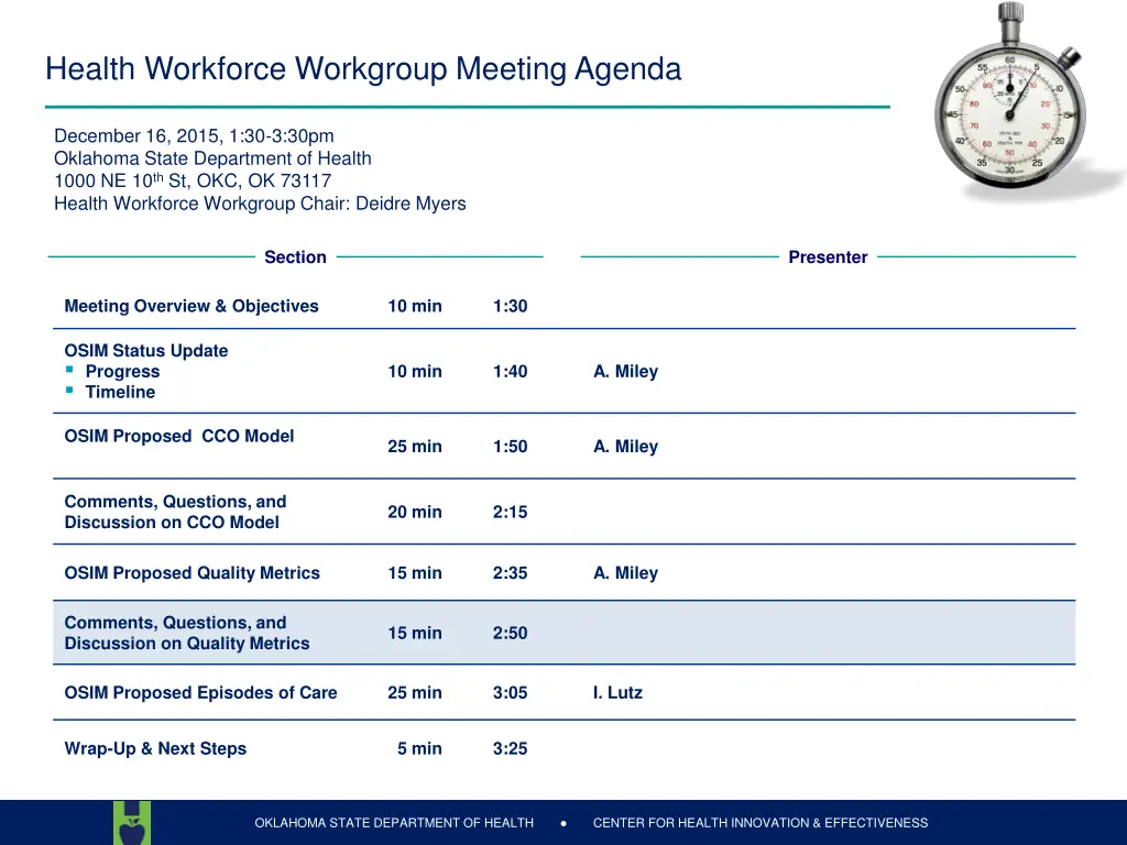 health workforce workgroup meeting agenda 5