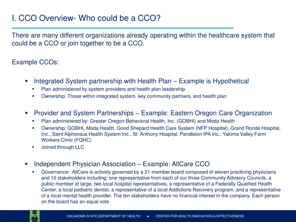 i cco overview who could be a cco