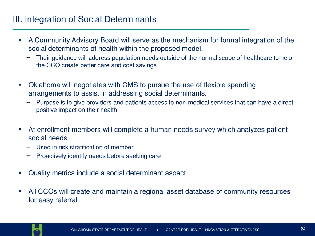 iii integration of social determinants