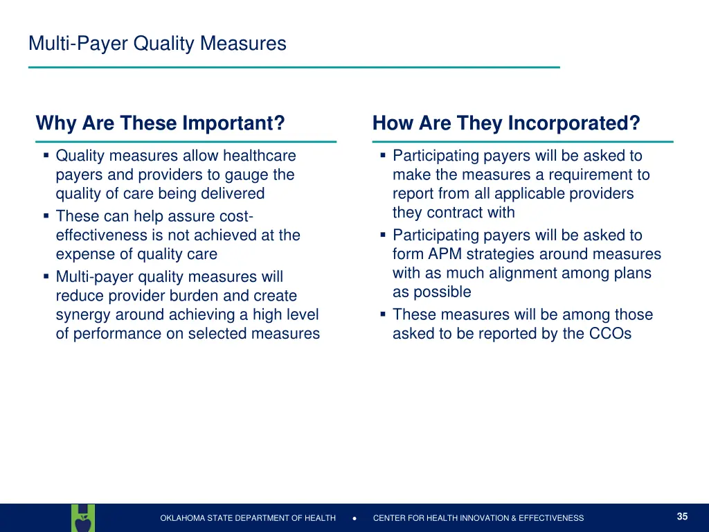 multi payer quality measures