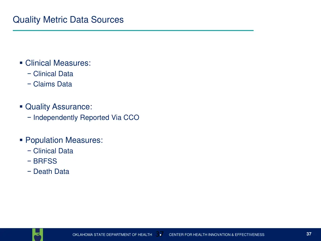 quality metric data sources