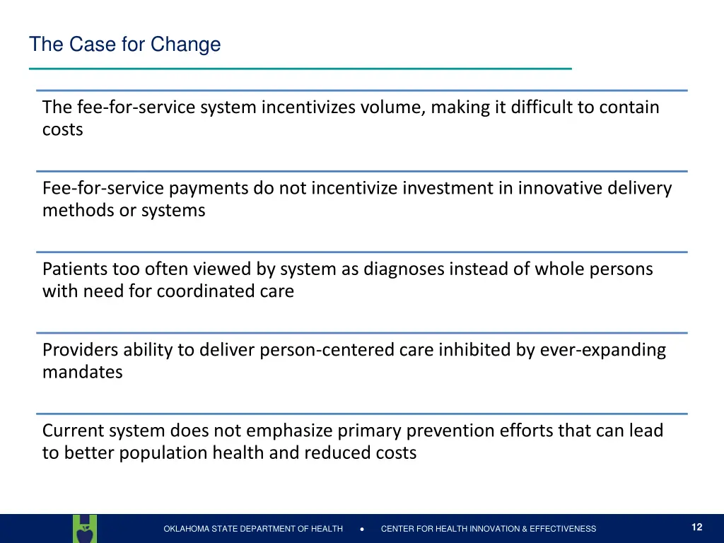 the case for change