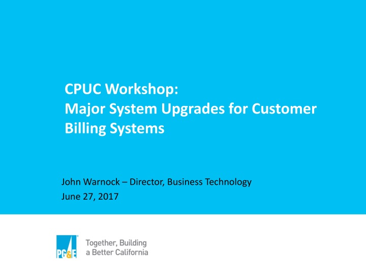 cpuc workshop major system upgrades for customer