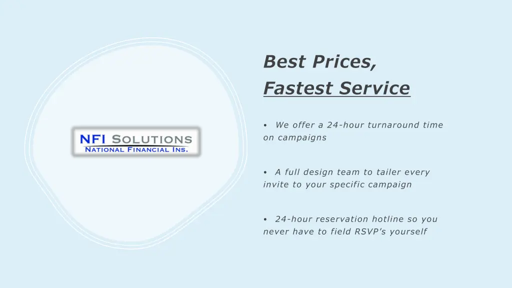 best prices fastest service