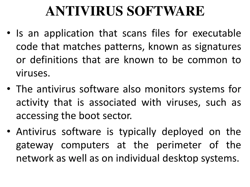 antivirus software