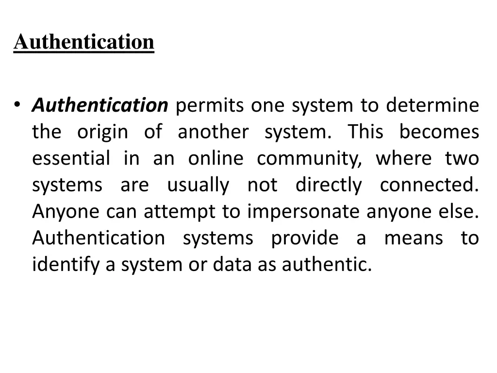 authentication