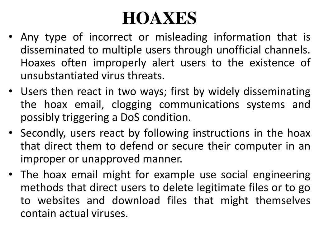 hoaxes