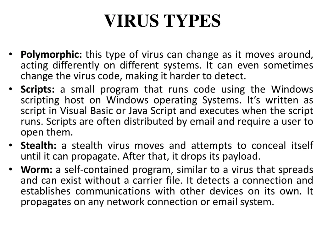 virus types 1