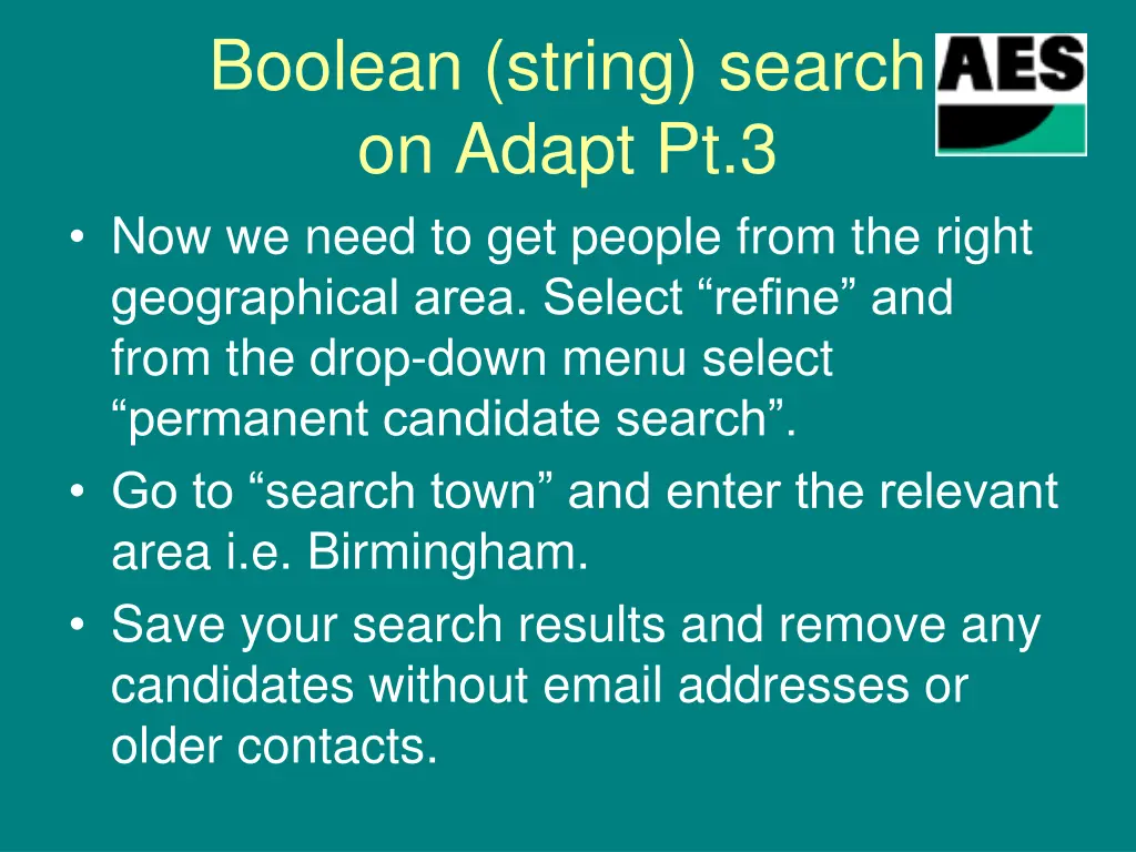 boolean string search on adapt pt 3 now we need