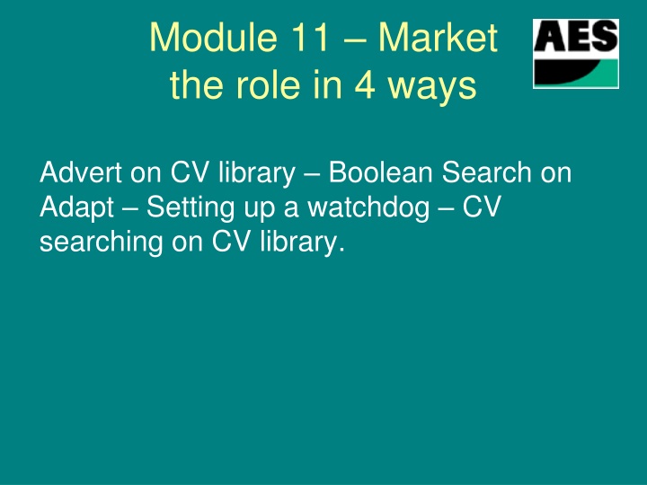 module 11 market the role in 4 ways