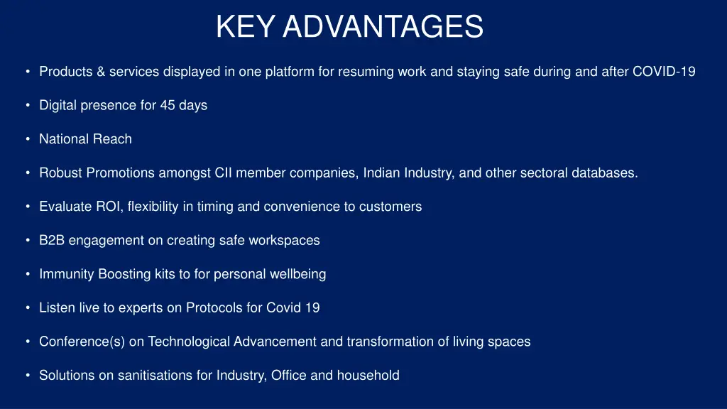 key advantages