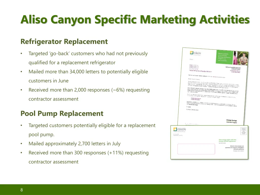 aliso canyon specific marketing activities