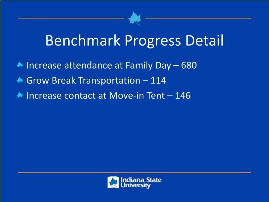 benchmark progress detail