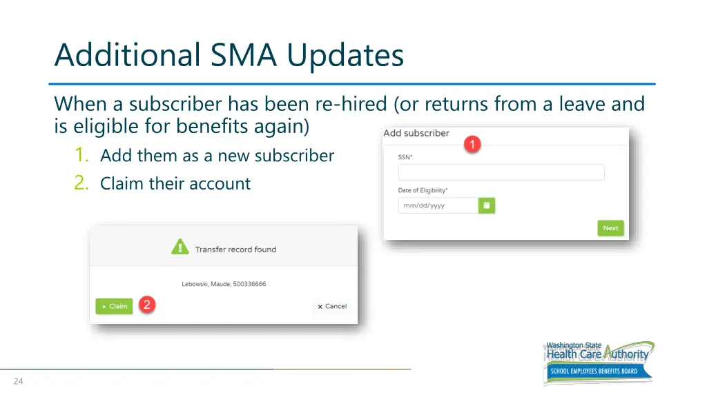 additional sma updates