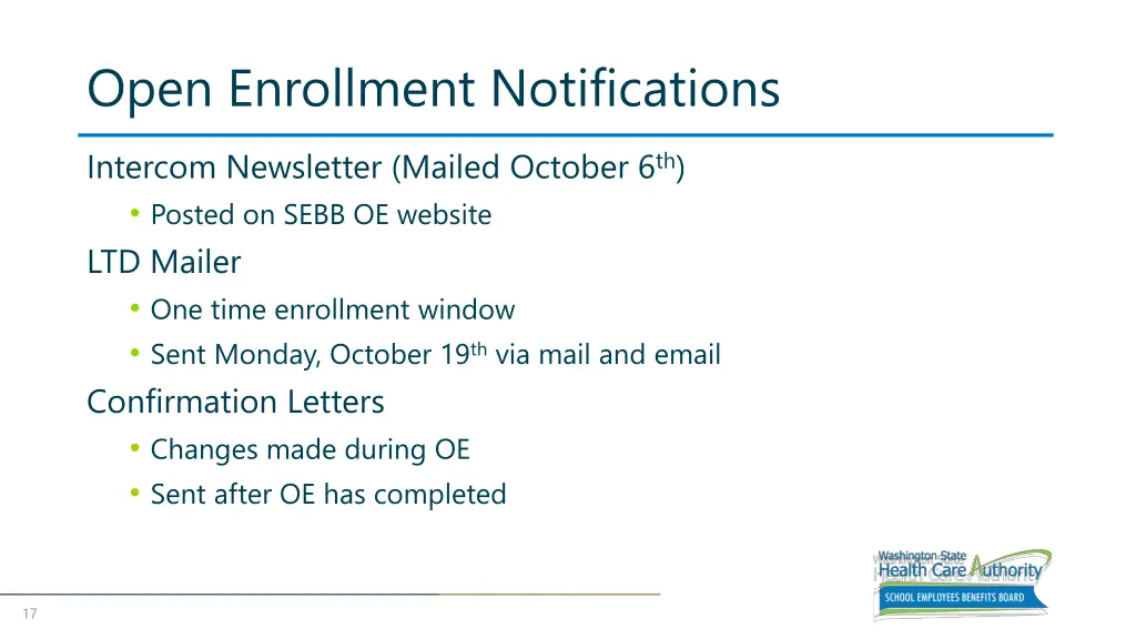 open enrollment notifications