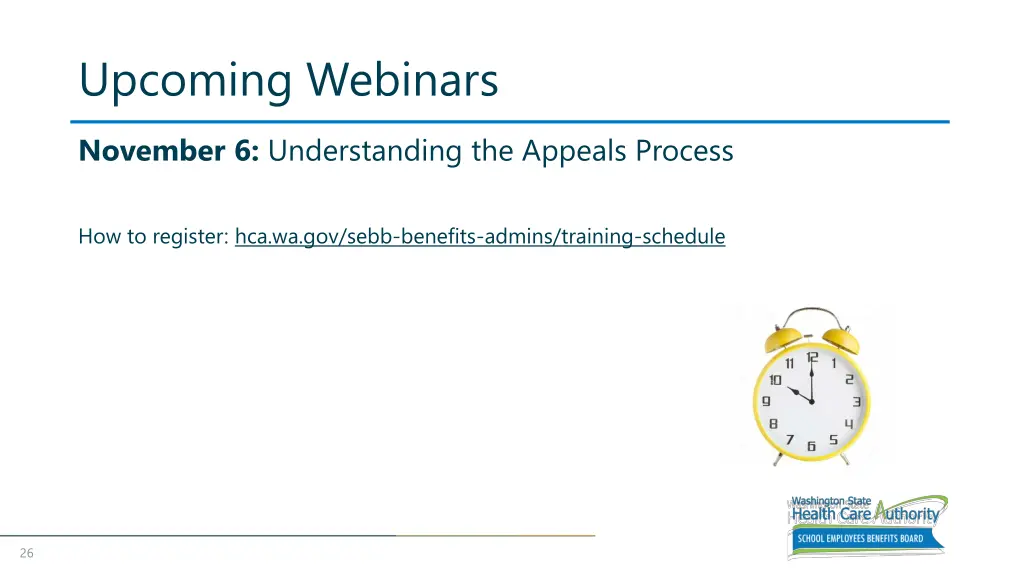 upcoming webinars