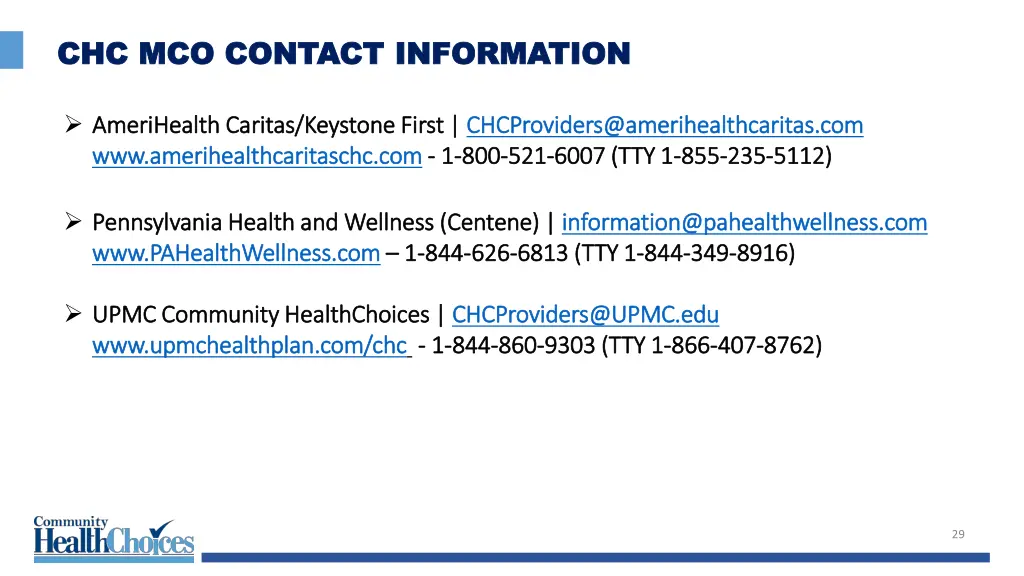 chc mco contact information chc mco contact