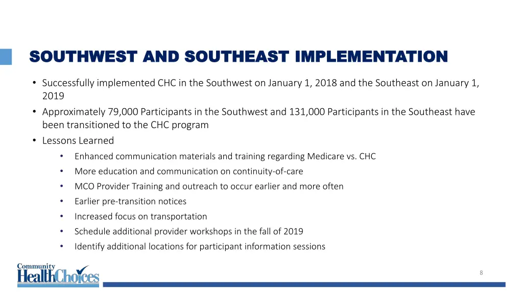 southwest and southeast implementation southwest