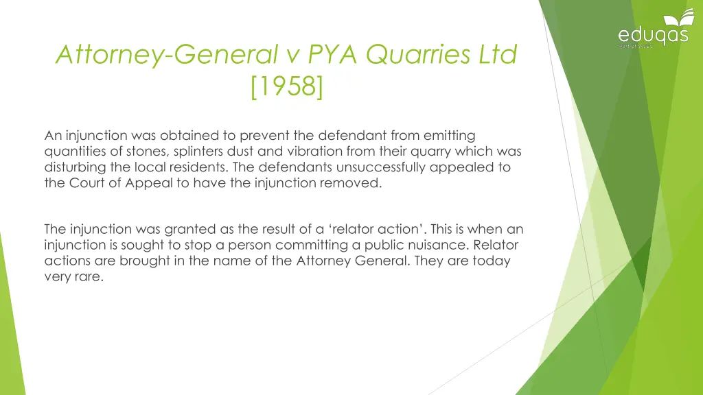 attorney general v pya quarries ltd 1958