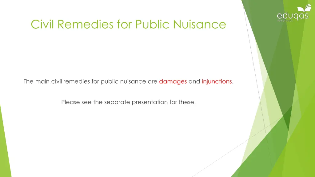 civil remedies for public nuisance