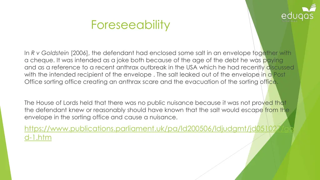 foreseeability