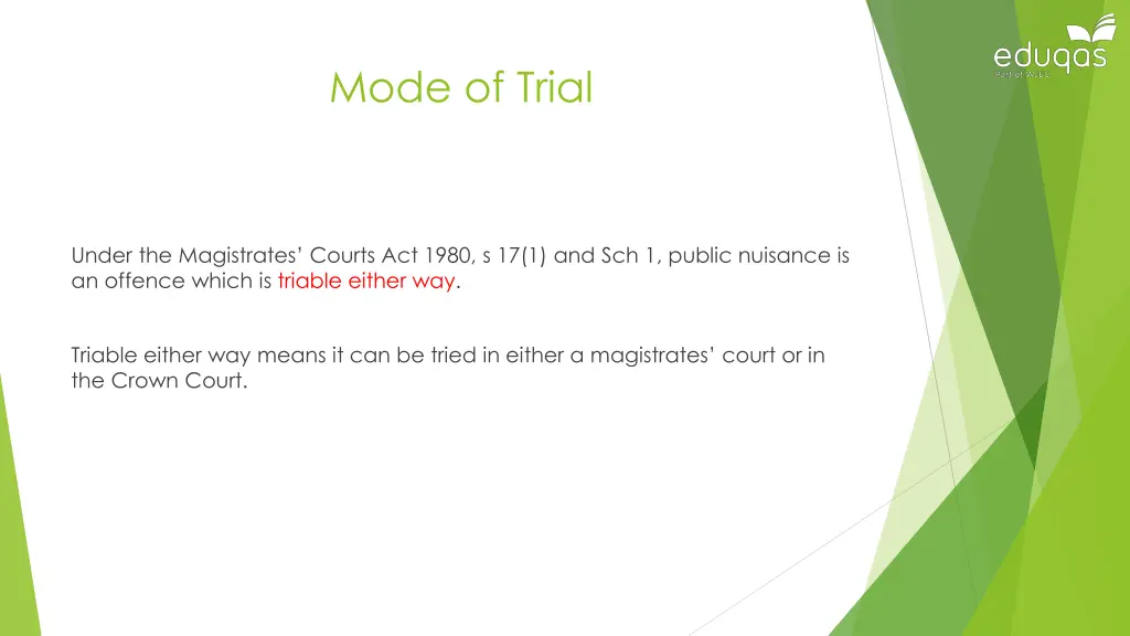 mode of trial