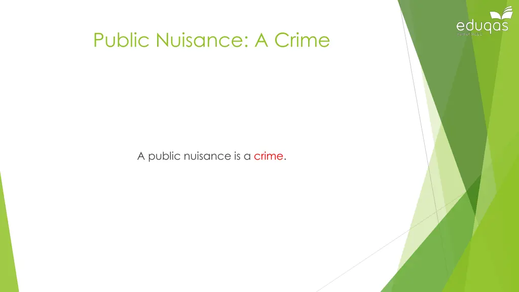 public nuisance a crime