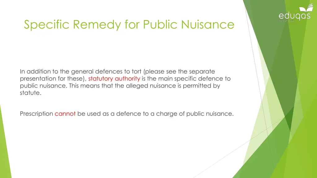 specific remedy for public nuisance