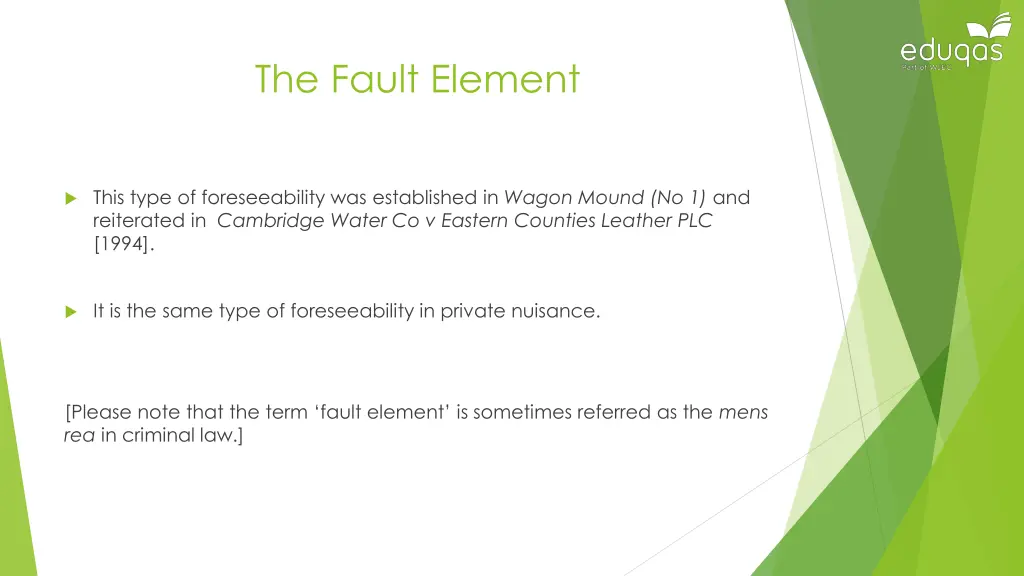 the fault element 1