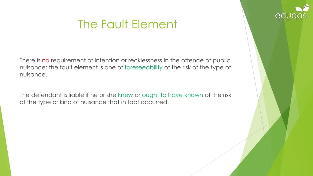 the fault element