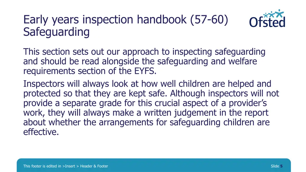 early years inspection handbook 57 60 safeguarding