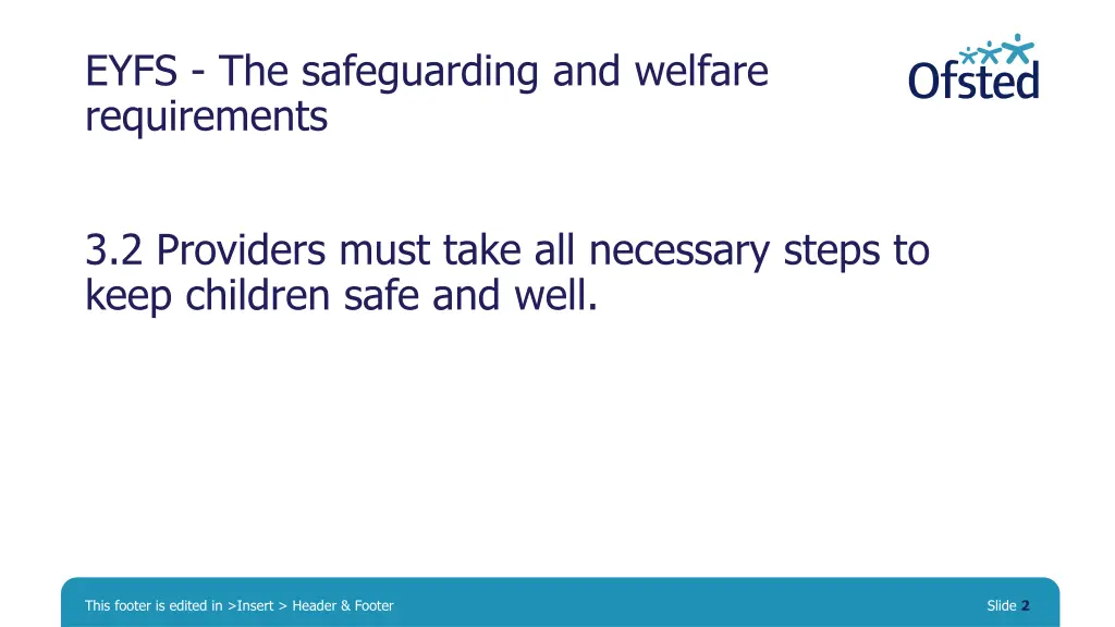 eyfs the safeguarding and welfare requirements