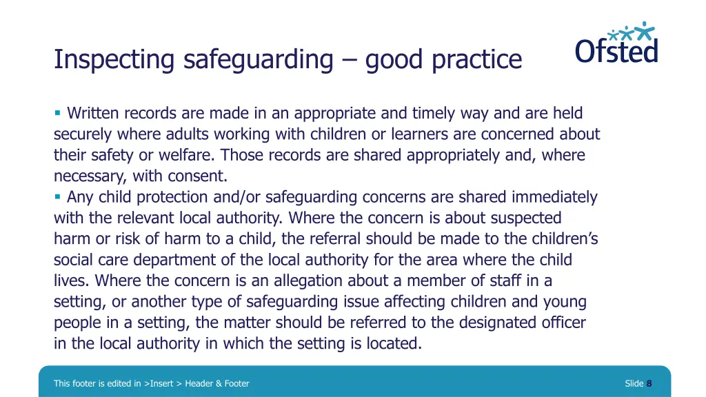 inspecting safeguarding good practice