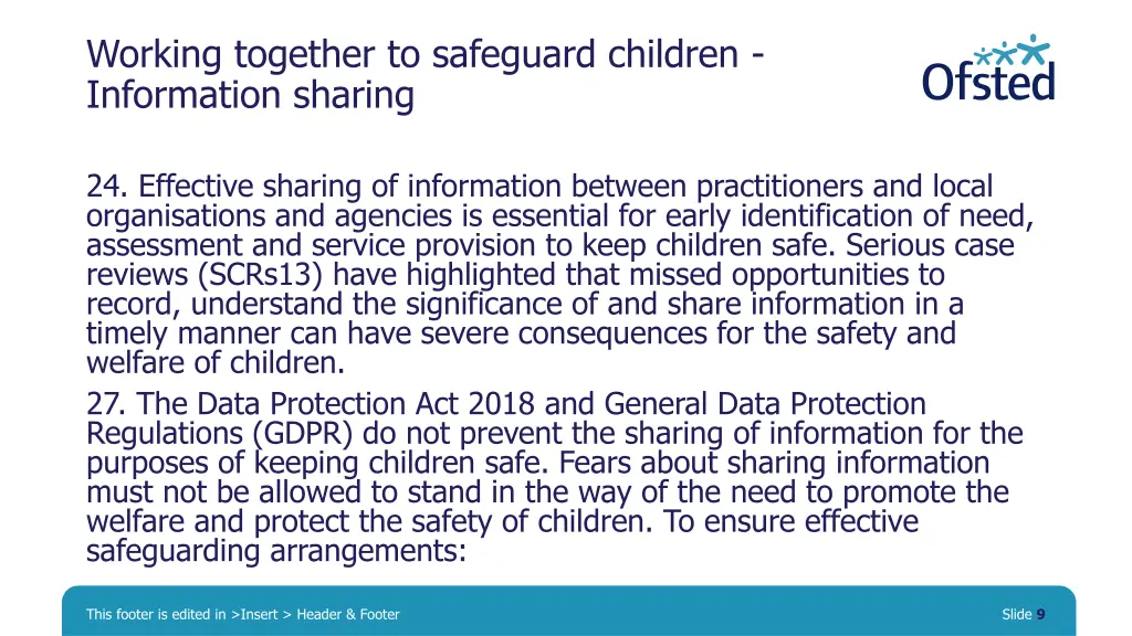 working together to safeguard children